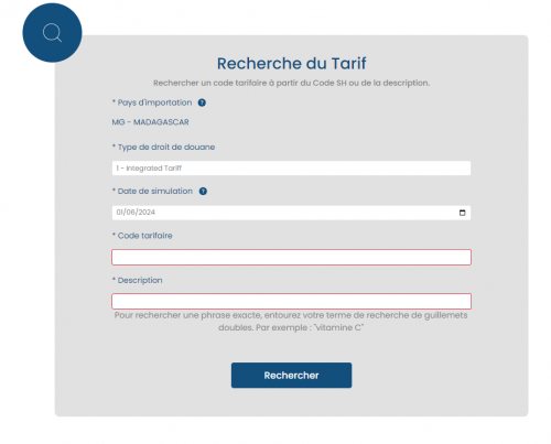 Mise en place de la plateforme l’E-Tariff Tool pour la Douane malagasy